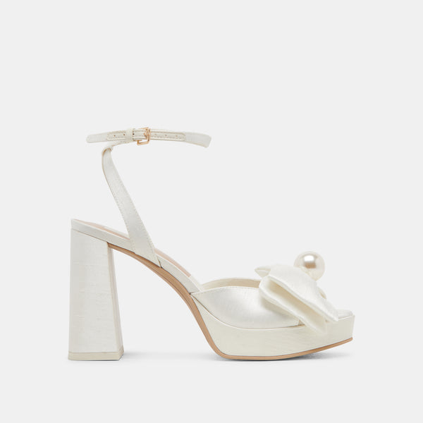 dolce vita Patton Heels Ivory Satin IVORY SATIN dolce vita Patton Heels Ivory Satin IVORY SATIN