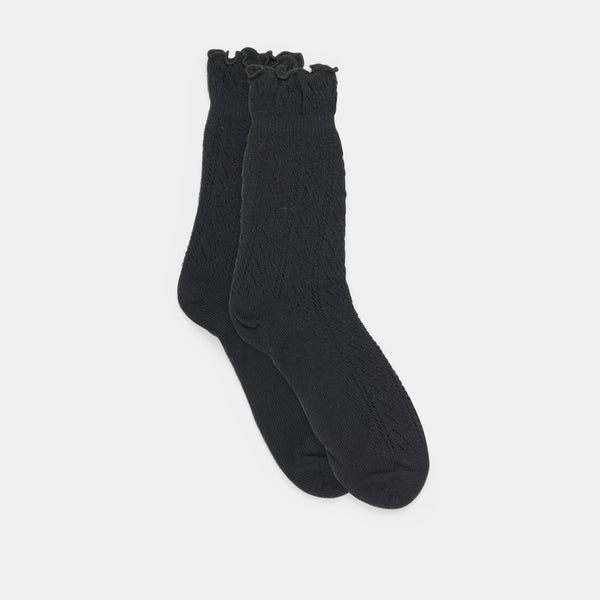 Dolce Vita Pointelle Socks Black BLACK