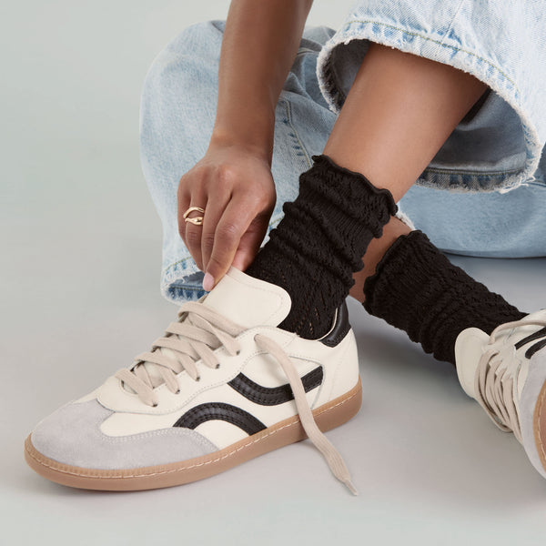 Dolce Vita Pointelle Socks Black BLACK