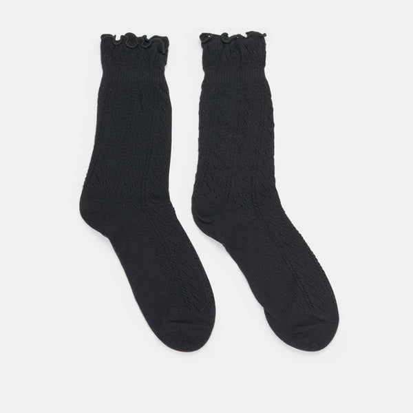 Dolce Vita Pointelle Socks Black BLACK