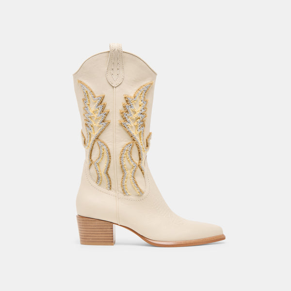 dolce vita Vila Boots Ivory Leather IVORY LEATHER