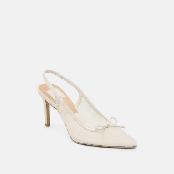 Dolce Vita Yela Heels White Tulle WHITE TULLE