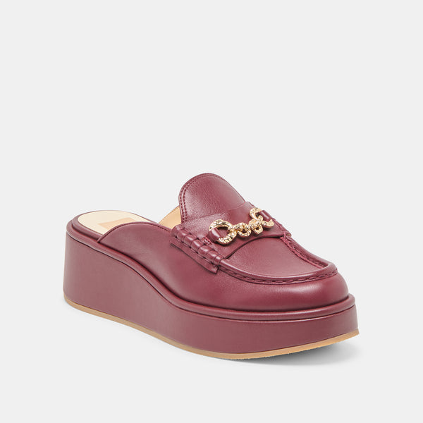 Dolce Vita Dorrel Loafers Maroon Leather MAROON LEATHER