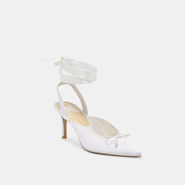 Dolce Vita Efora Heels True White Satin TRUE WHITE SATIN