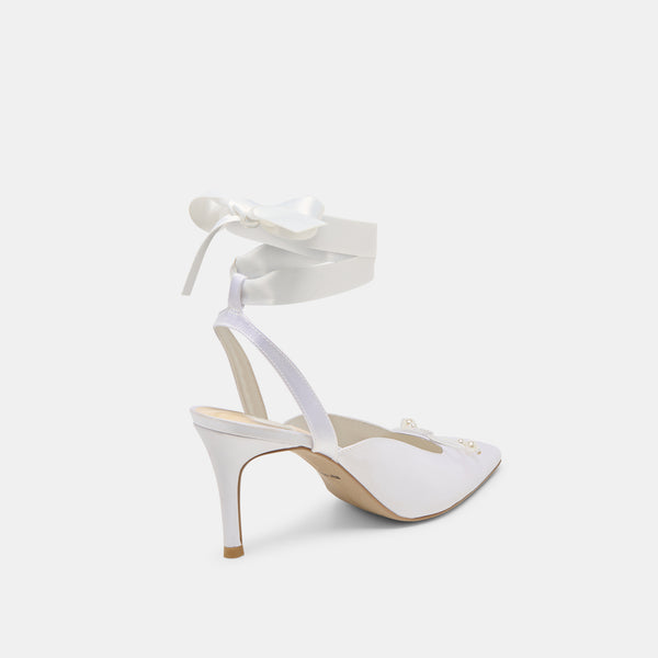 Dolce Vita Efora Heels True White Satin TRUE WHITE SATIN