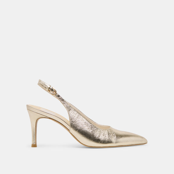 dolce vita Elasi Heels Light Gold Crinkle Patent LIGHT GOLD CRINKLE PATENT