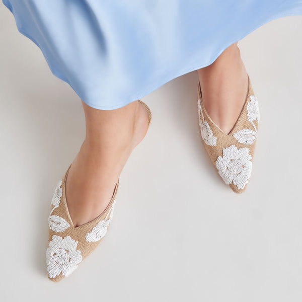 Dolce Vita Elm Flats Natural Multi Floral Sequin NATURAL MULTI FLORAL SEQUIN