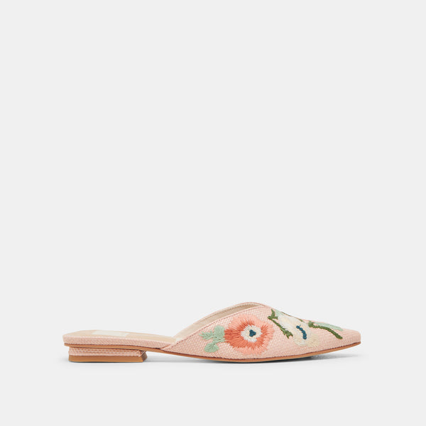 Dolce Vita Elm Flats Pink Floral Raffia PINK FLORAL RAFFIA