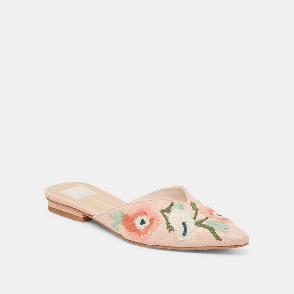 Dolce Vita Elm Flats Pink Floral Raffia PINK FLORAL RAFFIA
