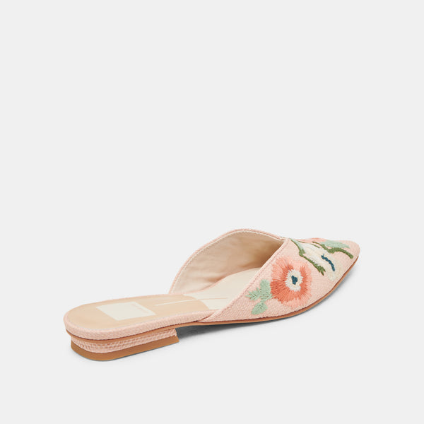 Dolce Vita Elm Flats Pink Floral Raffia PINK FLORAL RAFFIA
