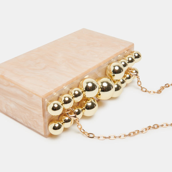 Dolce Vita Gerry Clutch Beige Pearl Acrylic BEIGE PEARL ACRYLIC