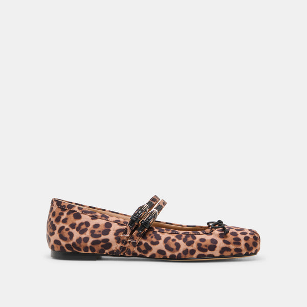 Dolce Vita Gibsen Ballet Flats Dk Leopard Satin DK LEOPARD SATIN