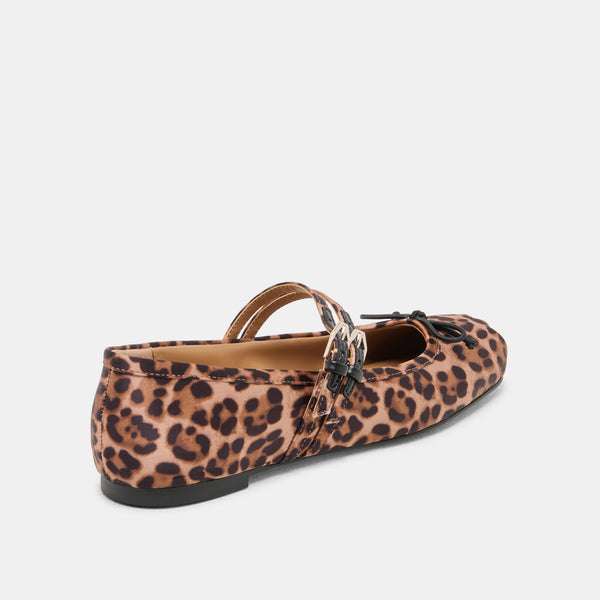 Dolce Vita Gibsen Ballet Flats Dk Leopard Satin DK LEOPARD SATIN