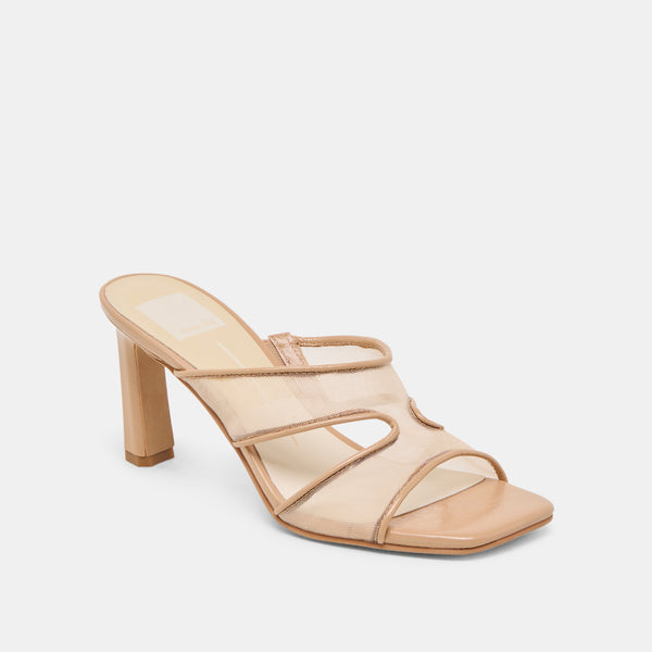 Dolce Vita Gitel Heels Light Tan Mesh LIGHT TAN MESH