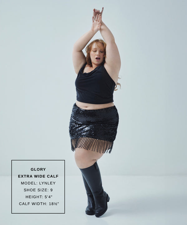 Dolce Vita Glory H2O Extra Wide Calf Boots Black Leather BLACK LEATHER