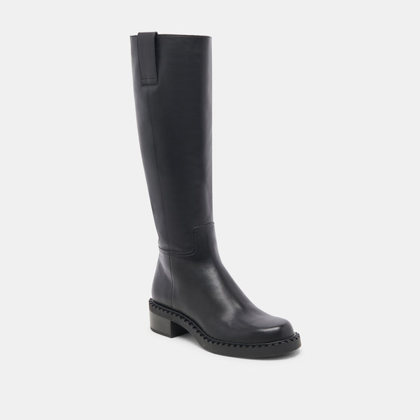 Dolce Vita Glory H2O Wide Calf Boots Black Leather BLACK LEATHER