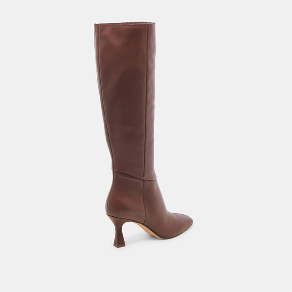 Dolce Vita Gyra Extra Wide Calf Boots Chocolate Leather CHOCOLATE LEATHER