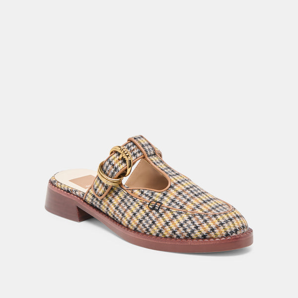 Dolce Vita Harlah Flats Yellow Plaid Tweed YELLOW PLAID TWEED