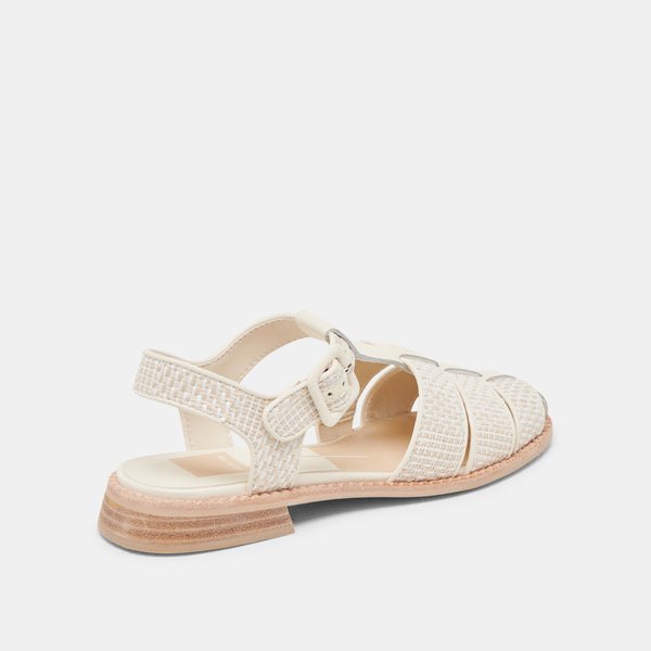 Dolce Vita Holis Sandals White Multi Raffia WHITE MULTI RAFFIA