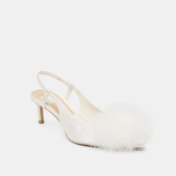 Dolce Vita Kamy Heels True White Satin TRUE WHITE SATIN