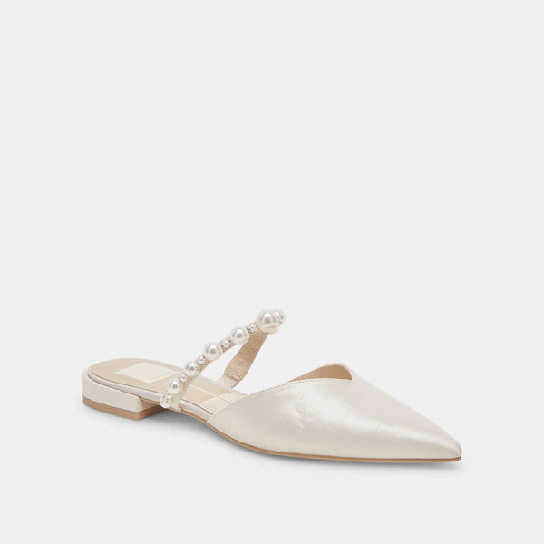 Dolce Vita Kanika Pearl Wide Flats Vanilla Pearls VANILLA PEARLS