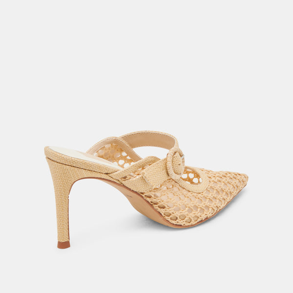 Dolce Vita Keekee Heels Lt Natural Woven Raffia LT NATURAL WOVEN RAFFIA