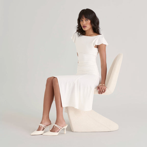 Dolce Vita Klaire Pearl Heels True White Leather TRUE WHITE LEATHER