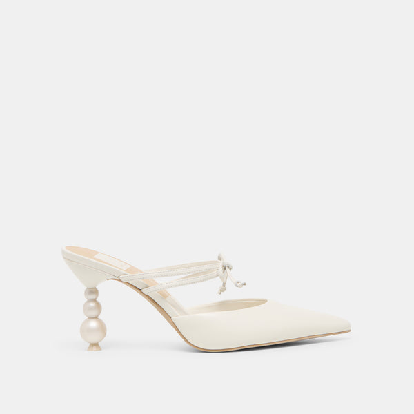 dolce vita Klaire Pearl Heels True White Leather TRUE WHITE LEATHER