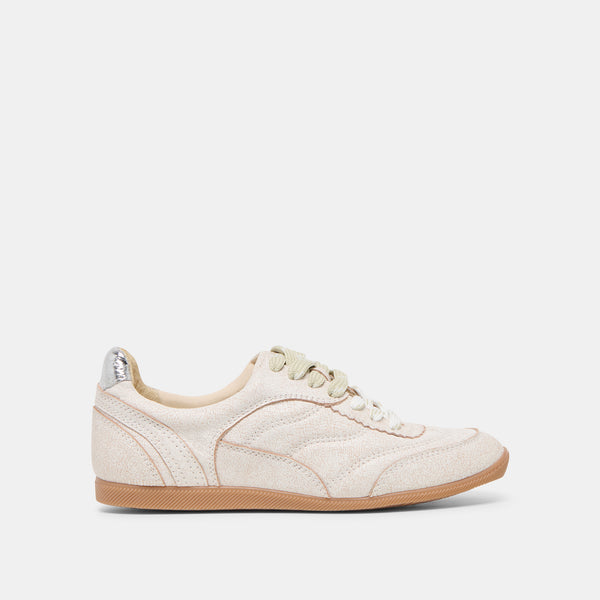 dolce vita Laini Sneakers Off White Crackled Leather OFF WHITE CRACKLED LEATHER