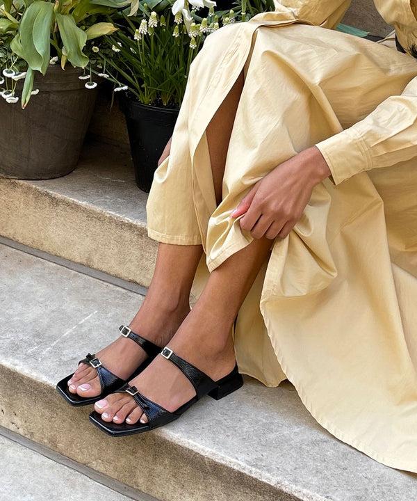 Dolce Vita Lavern Sandals Midnight Crinkle Patent MIDNIGHT CRINKLE PATENT
