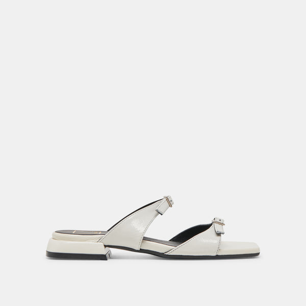 Dolce Vita Lavern Sandals Off White Crinkle Patent OFF WHITE CRINKLE PATENT
