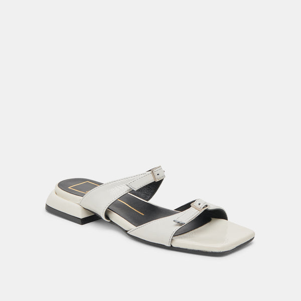 Dolce Vita Lavern Sandals Off White Crinkle Patent OFF WHITE CRINKLE PATENT
