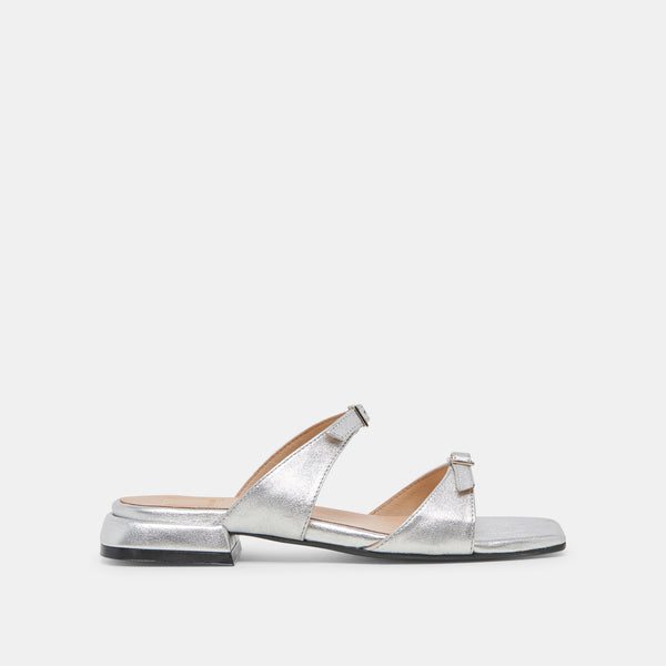 dolce vita Lavern Sandals Silver Metallic Leather SILVER METALLIC LEATHER