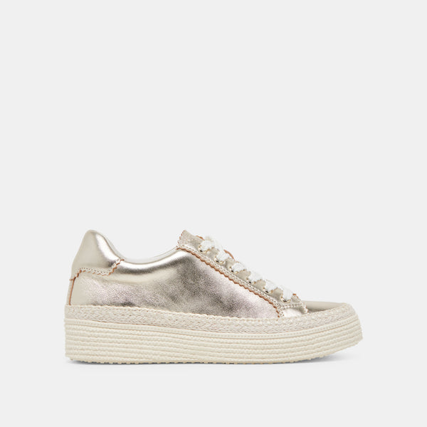 Dolce Vita Lennix Sneakers Light Gold Metallic Leather LIGHT GOLD METALLIC LEATHER