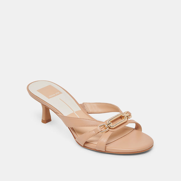 Dolce Vita Lerah Heels Cafe Embossed Leather CAFE EMBOSSED LEATHER