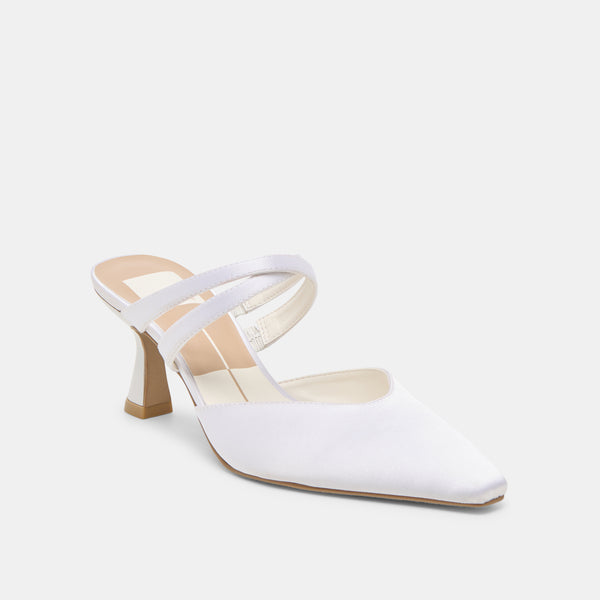 Dolce Vita Linore Heels True White Satin TRUE WHITE SATIN