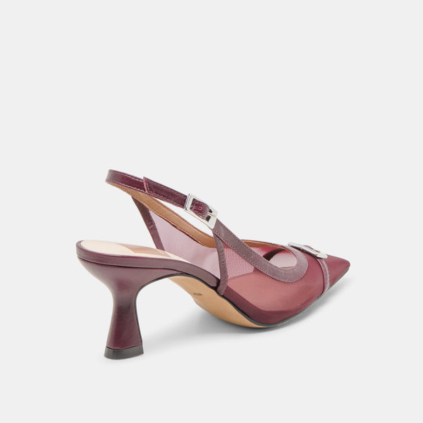 Dolce Vita Lorine Heels Burgundy Mesh BURGUNDY MESH