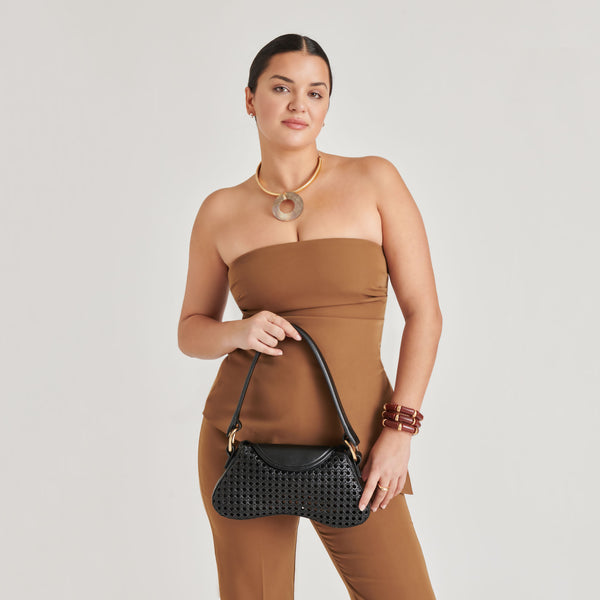 Dolce Vita Molene Shoulder Bag Black Cane BLACK CANE