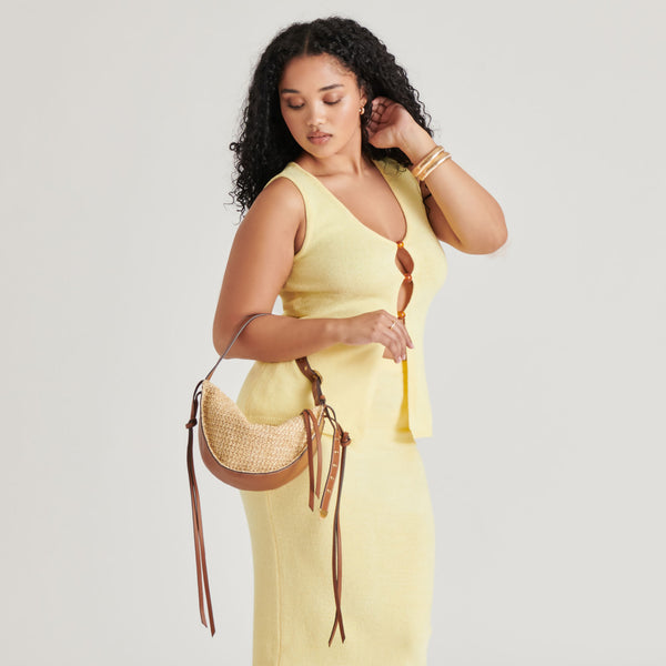 Dolce Vita Monaco Shoulder Bag Natural Raffia NATURAL RAFFIA