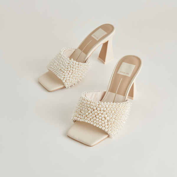 Dolce Vita Nandy Pearl Heels Vanilla Pearls VANILLA PEARLS