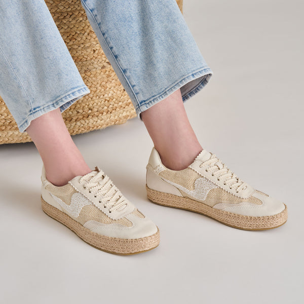 Dolce Vita Notice Espadrille Bead Sneakers Natural Multi Burlap NATURAL MULTI BURLAP