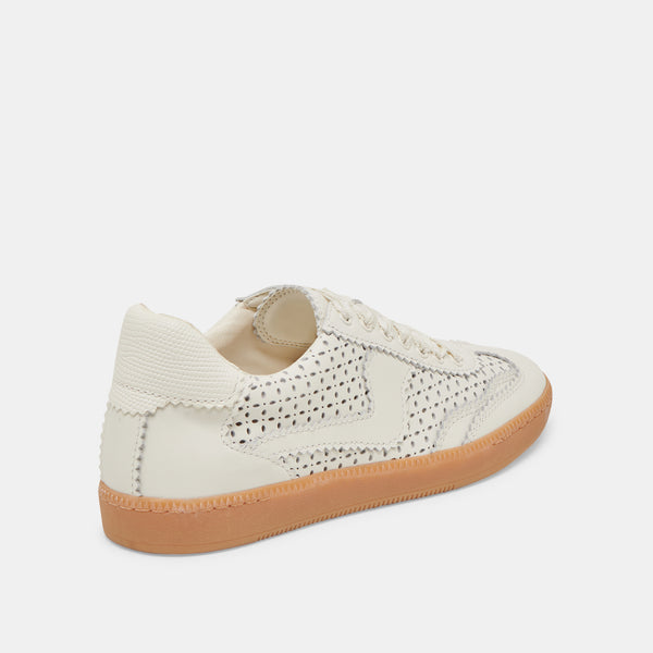 Dolce Vita Notice Eyelet Perf Sneakers White Leather WHITE LEATHER