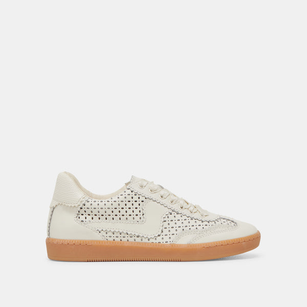 dolce vita Notice Eyelet Perf Sneakers White Leather WHITE LEATHER