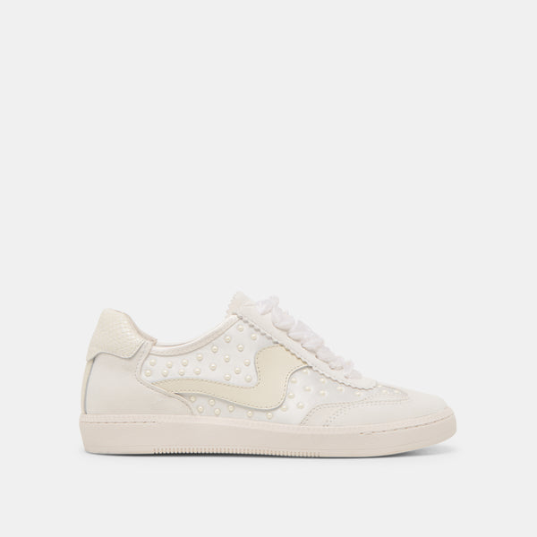 Dolce Vita Notice Pearl Sneakers Off White Satin OFF WHITE SATIN