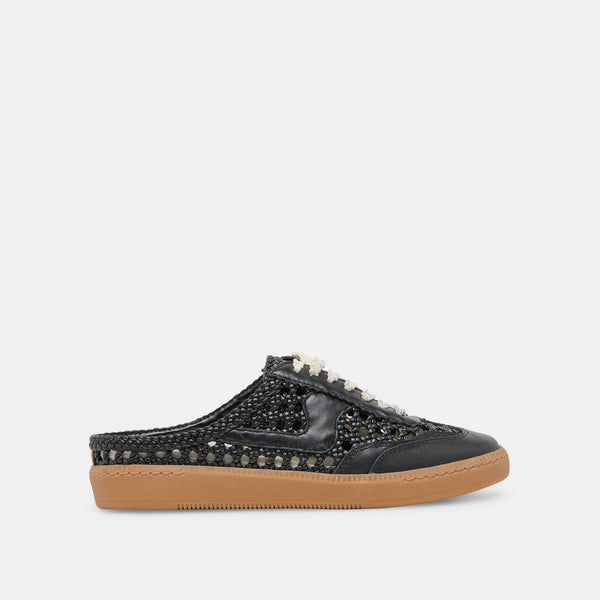 Dolce Vita Notice Slide Woven Sneakers Black Woven Stella BLACK WOVEN STELLA