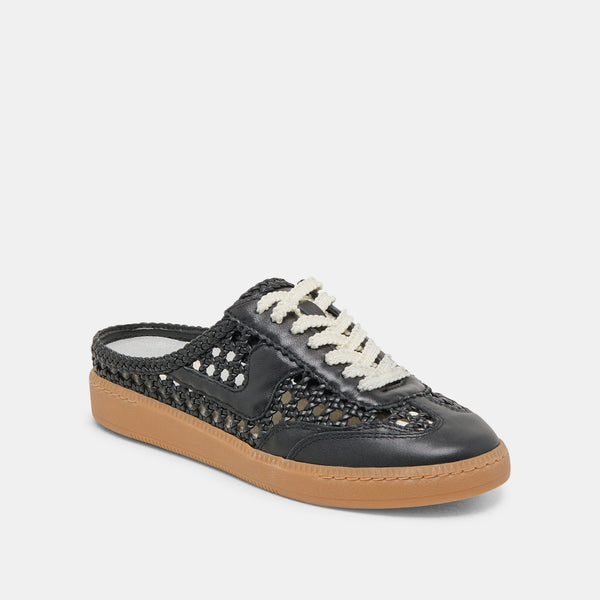 Dolce Vita Notice Slide Woven Sneakers Black Woven Stella BLACK WOVEN STELLA