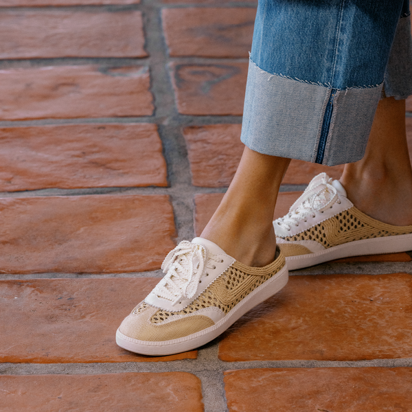 Dolce Vita Notice Slide Woven Sneakers Lt Natural Woven Raffia LT NATURAL WOVEN RAFFIA