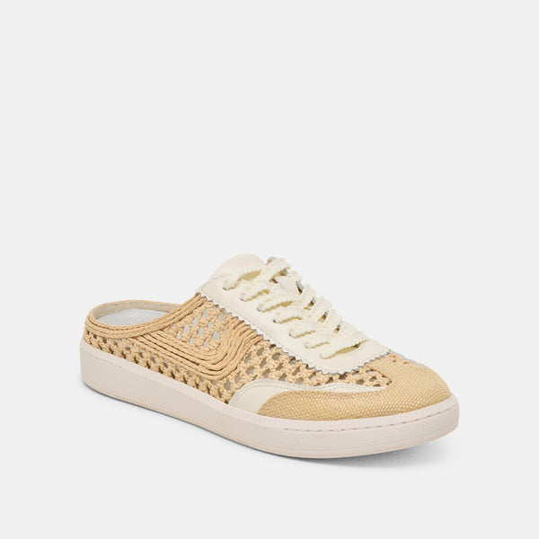 Dolce Vita Notice Slide Woven Sneakers Lt Natural Woven Raffia LT NATURAL WOVEN RAFFIA