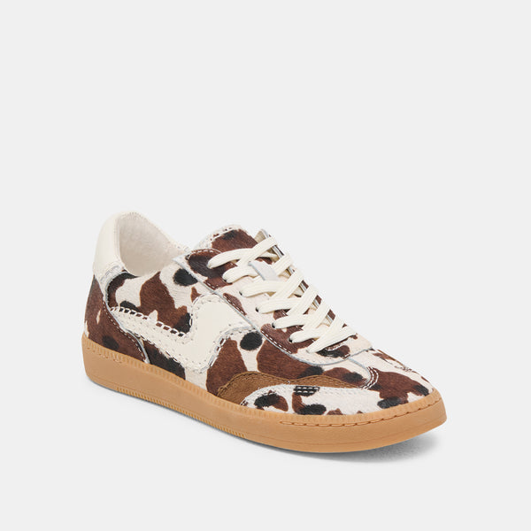 Dolce Vita Notice Stitch Sneakers Cocoa Taurus Calf Hair COCOA TAURUS CALF HAIR