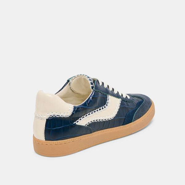 Dolce Vita Notice Stitch Sneakers Ink Croco Embossed Leather INK CROCO EMBOSSED LEATHER